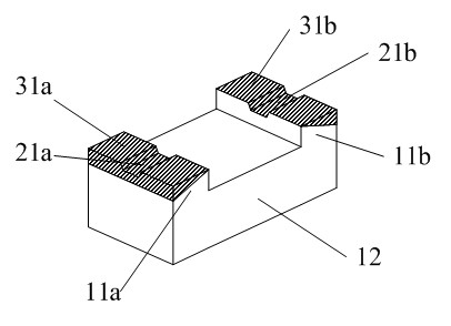 Core column component of winding type pasted electronic element and manufacturing method thereof