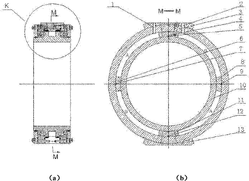 Large-diameter hollow hydraulic oscillatory motor