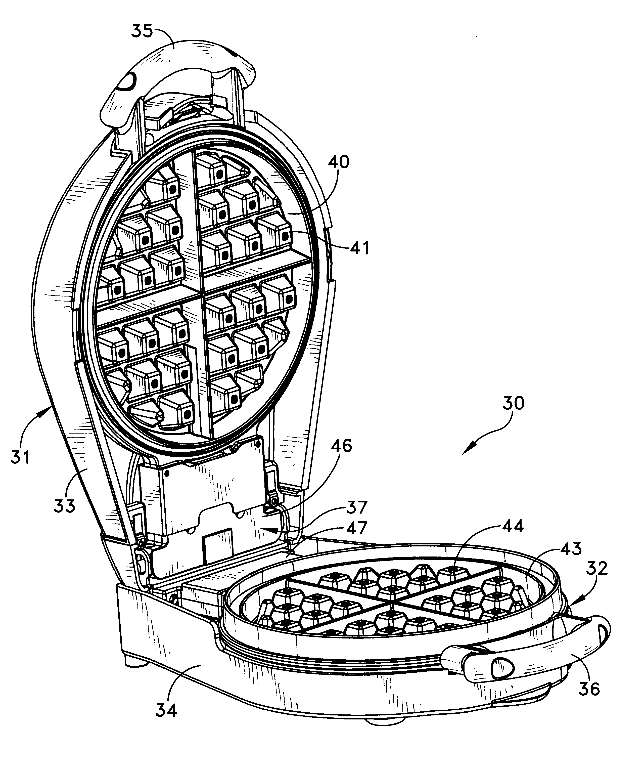 Electric cooking appliance with reversible cooking elements