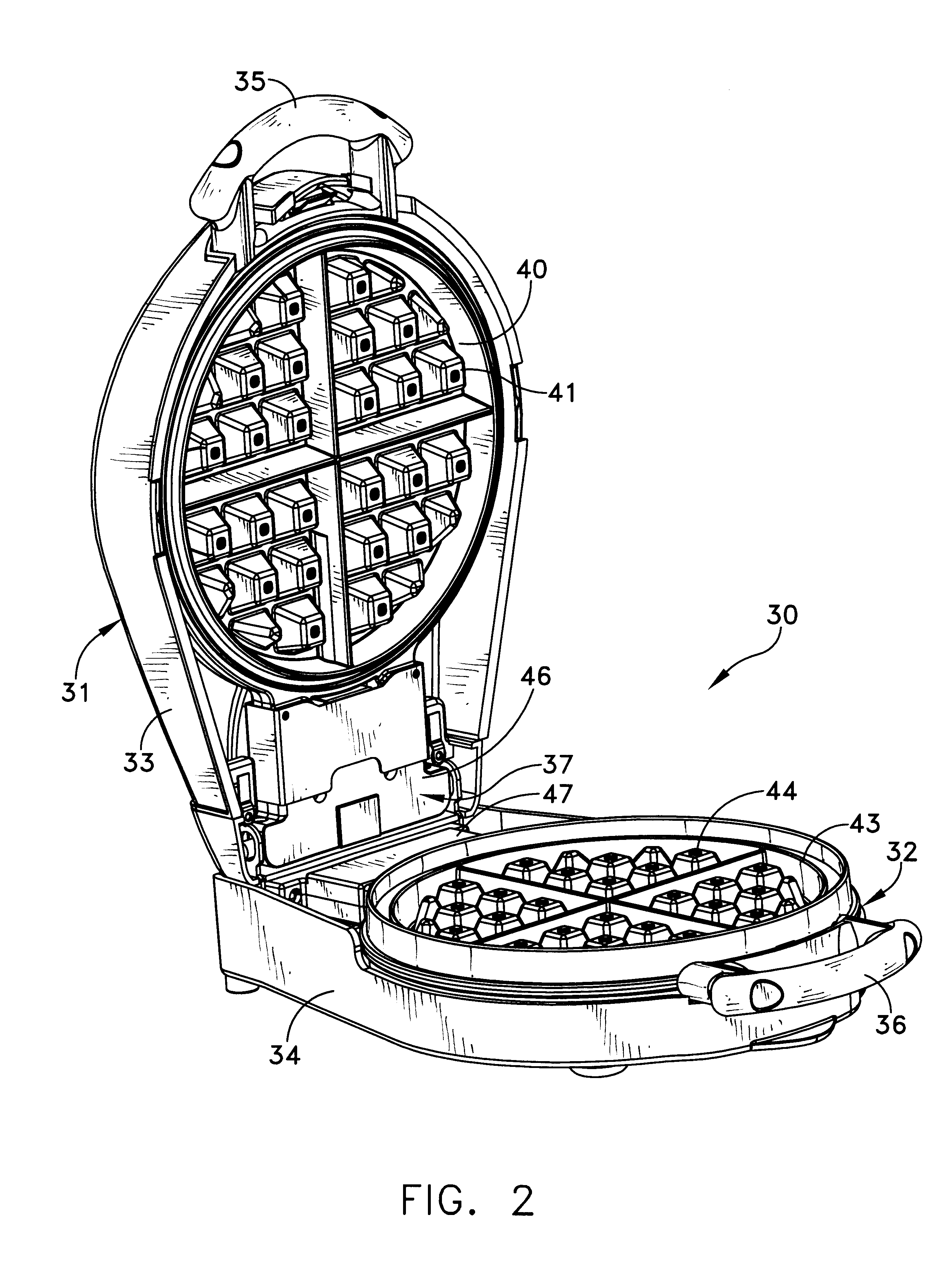 Electric cooking appliance with reversible cooking elements