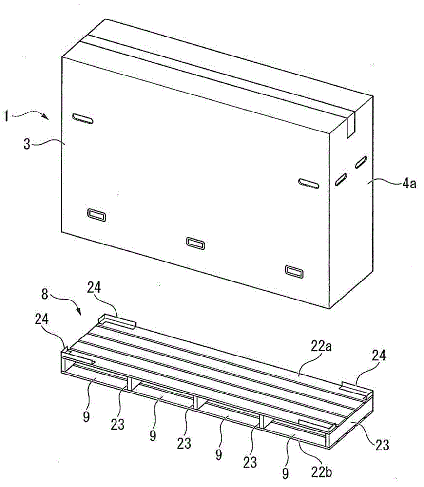 Package unit and loading method and loading structure therefor