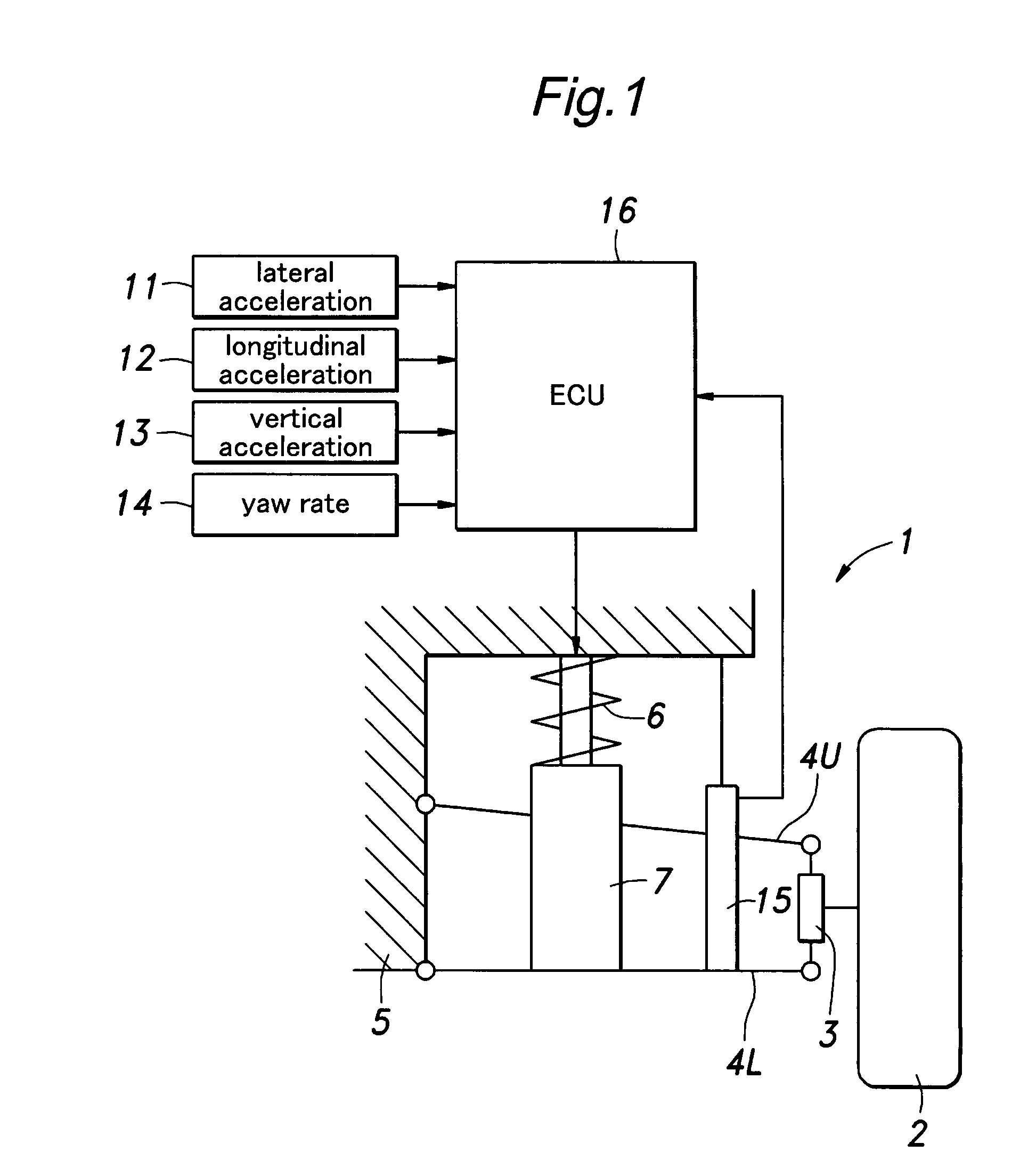 Control device of variable damping force damper