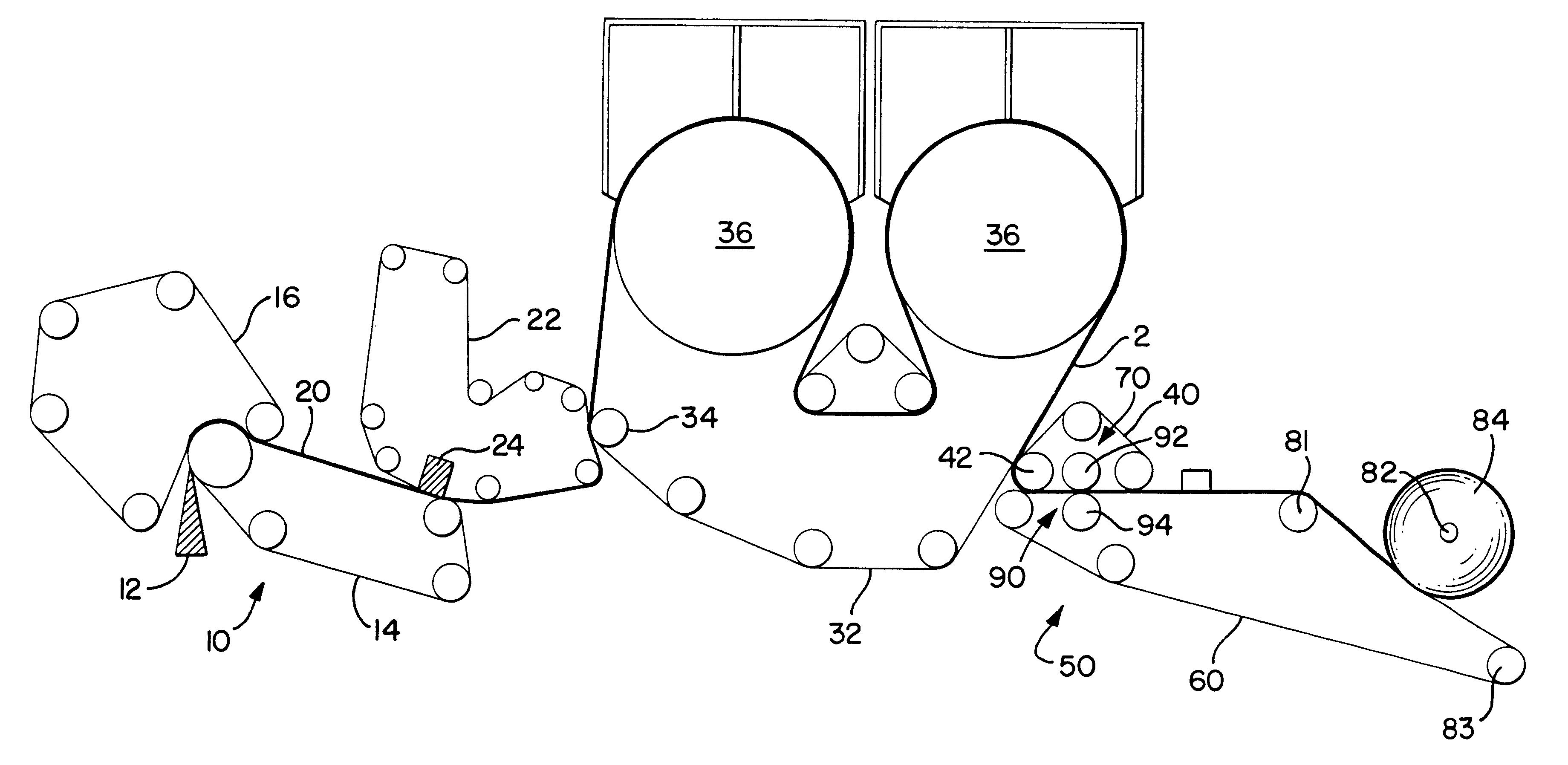 Apparatus for calendering a sheet material web carried by a fabric