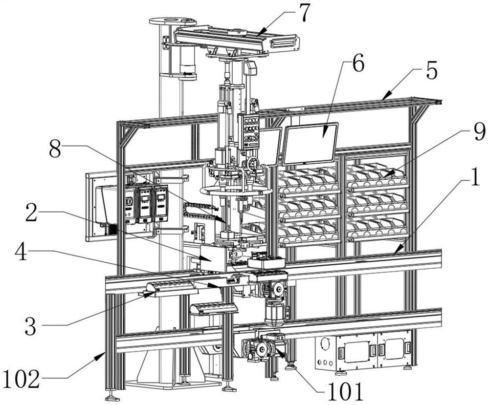 An intelligent material rack for engine production line