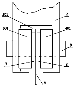 Clamping device for high-temperature tensile sample for metal sheet and use method of clamping device