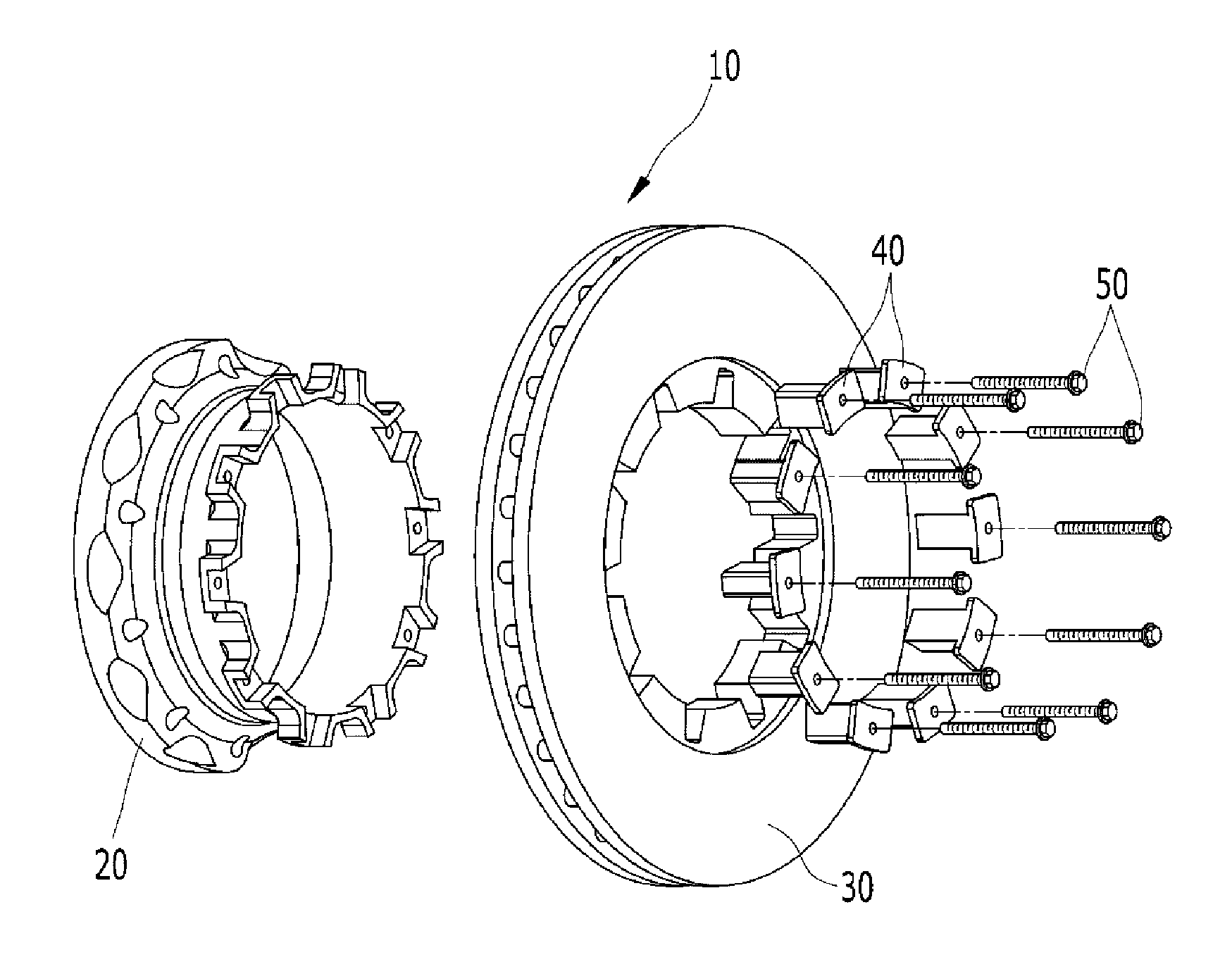 Disc rotor assembly for vehicle