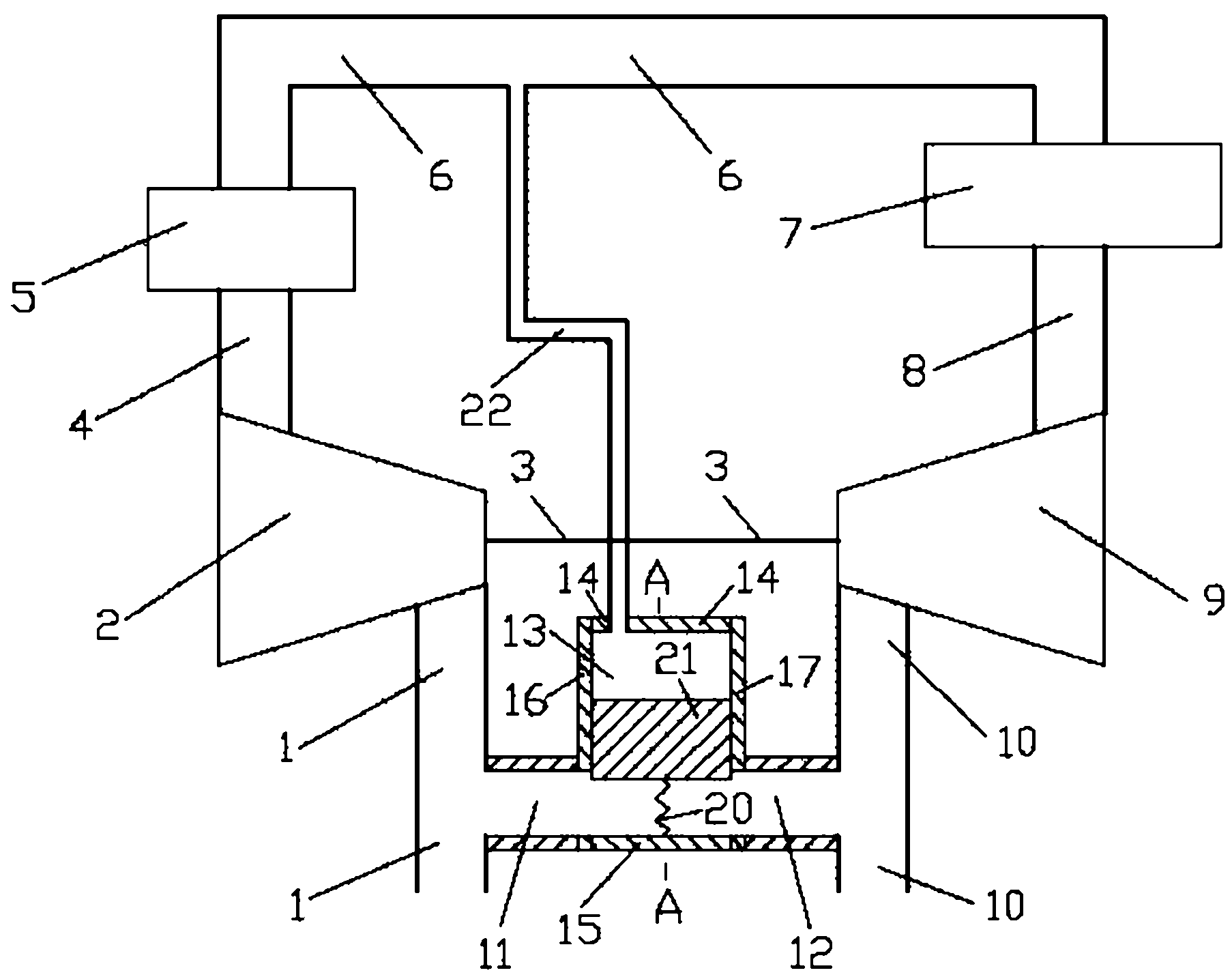 Exhaust recirculating system controlled by aid of air inlet pressure