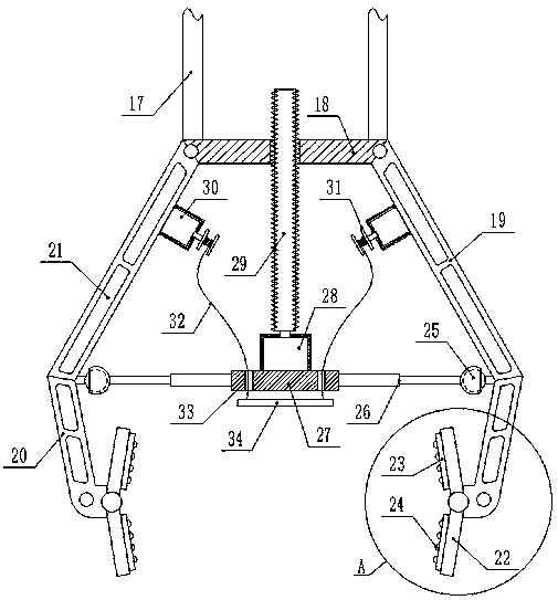 Multidirectional clamping device for underwater robot