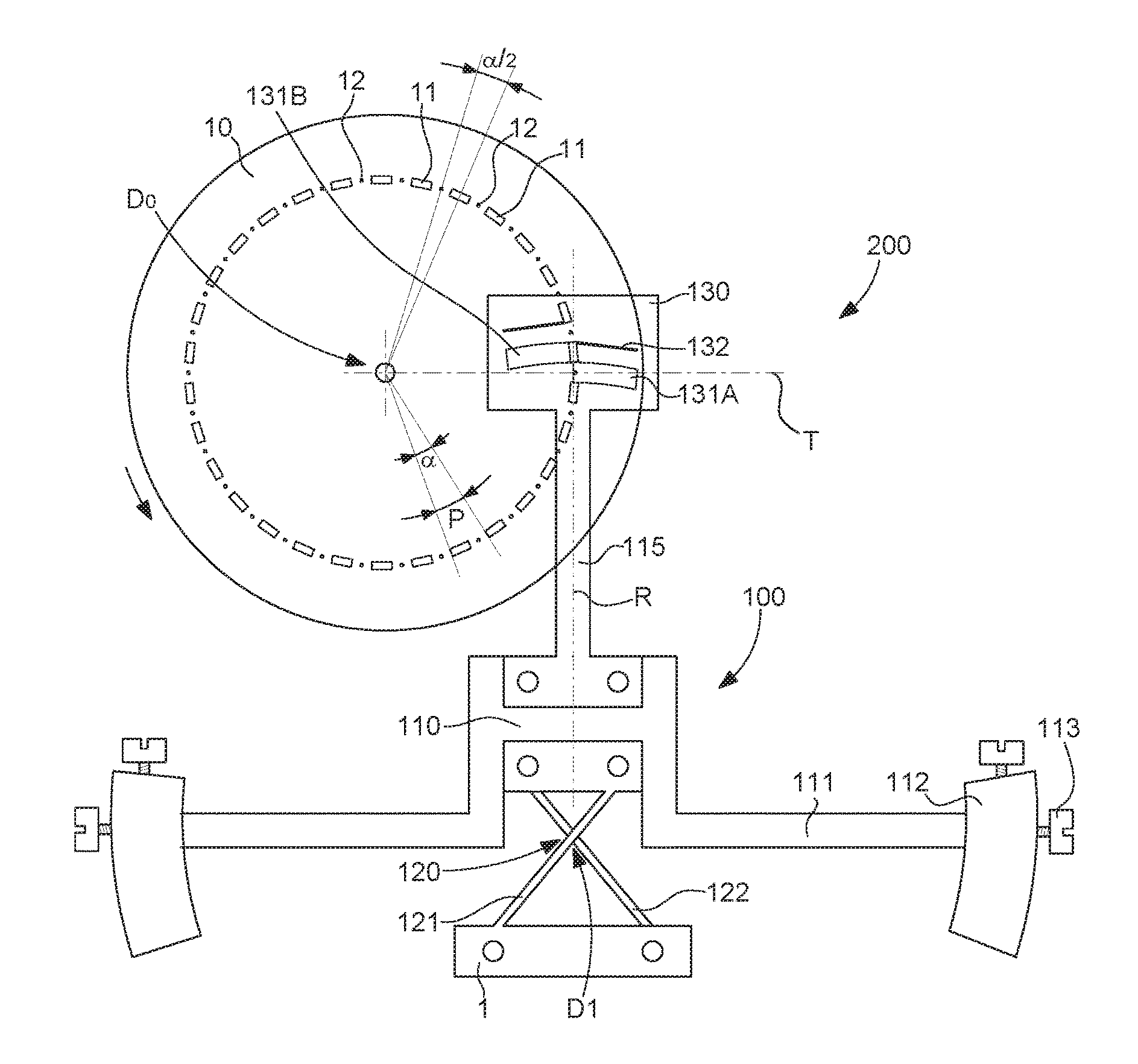 Timepiece regulating mechanism with magnetically synchronized rotating arms