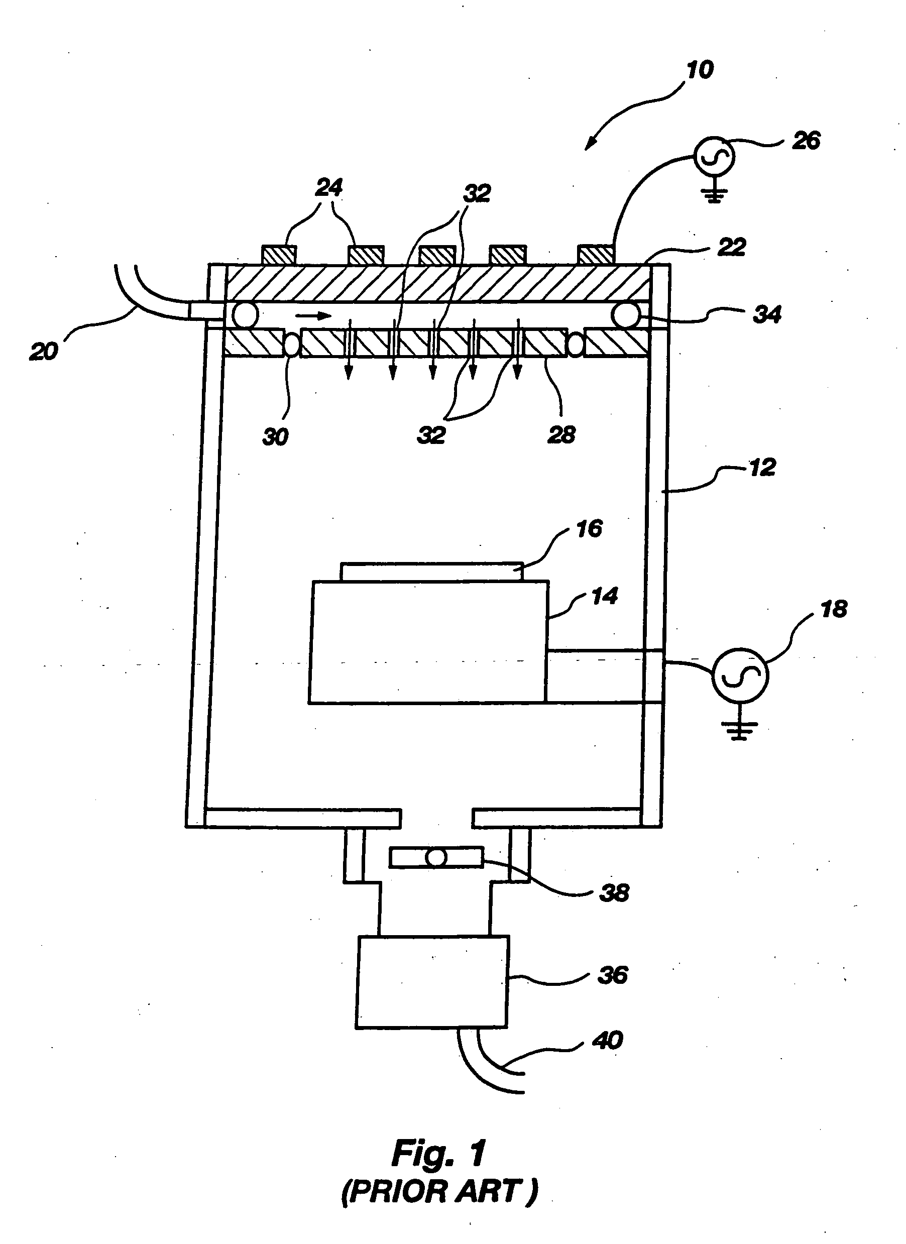 Method for controlling the temperature of a gas distribution plate in a process reactor