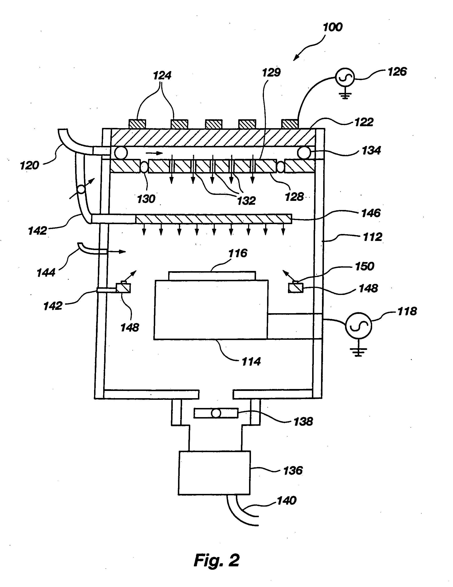 Method for controlling the temperature of a gas distribution plate in a process reactor