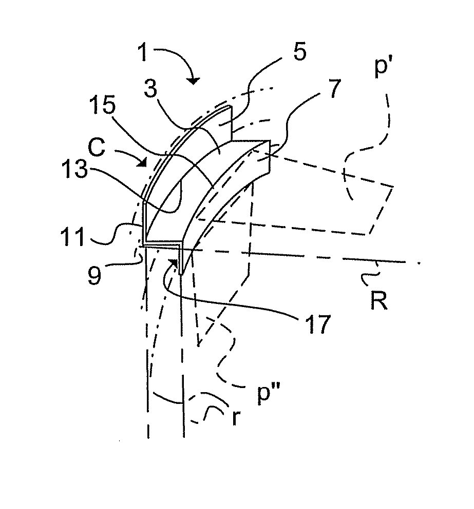 Stiffening element and a method for manufacturing of a stiffening elememt