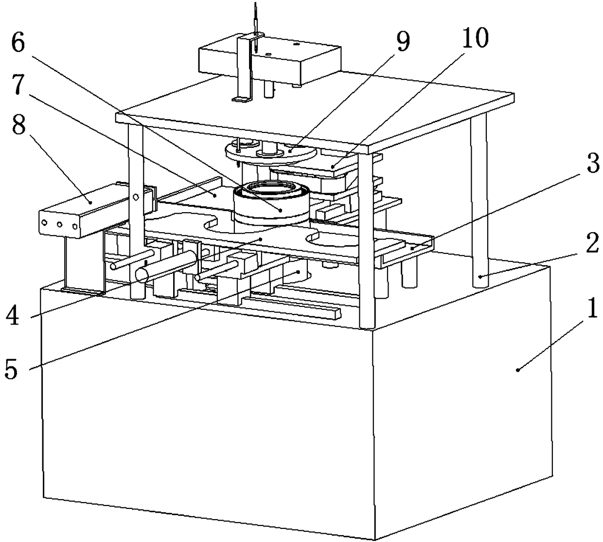 Automatic measuring device for axial clearance and assembly height of double-row bearings