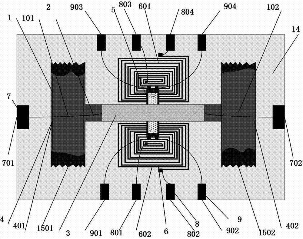 GMR-MEMS integrated weak magnetic sensor adopting plane micro-coil