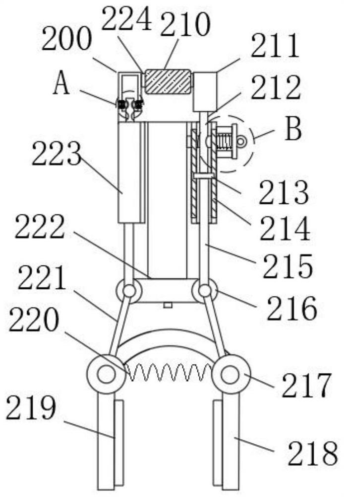 Battery taking device provided with anti-skid structure and used for lithium battery installation