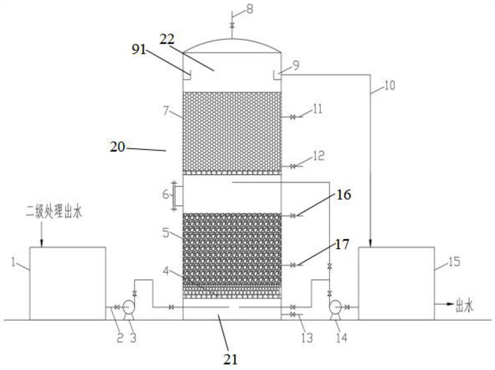 Sulfur autotrophic denitrification advanced denitrogenation process and device