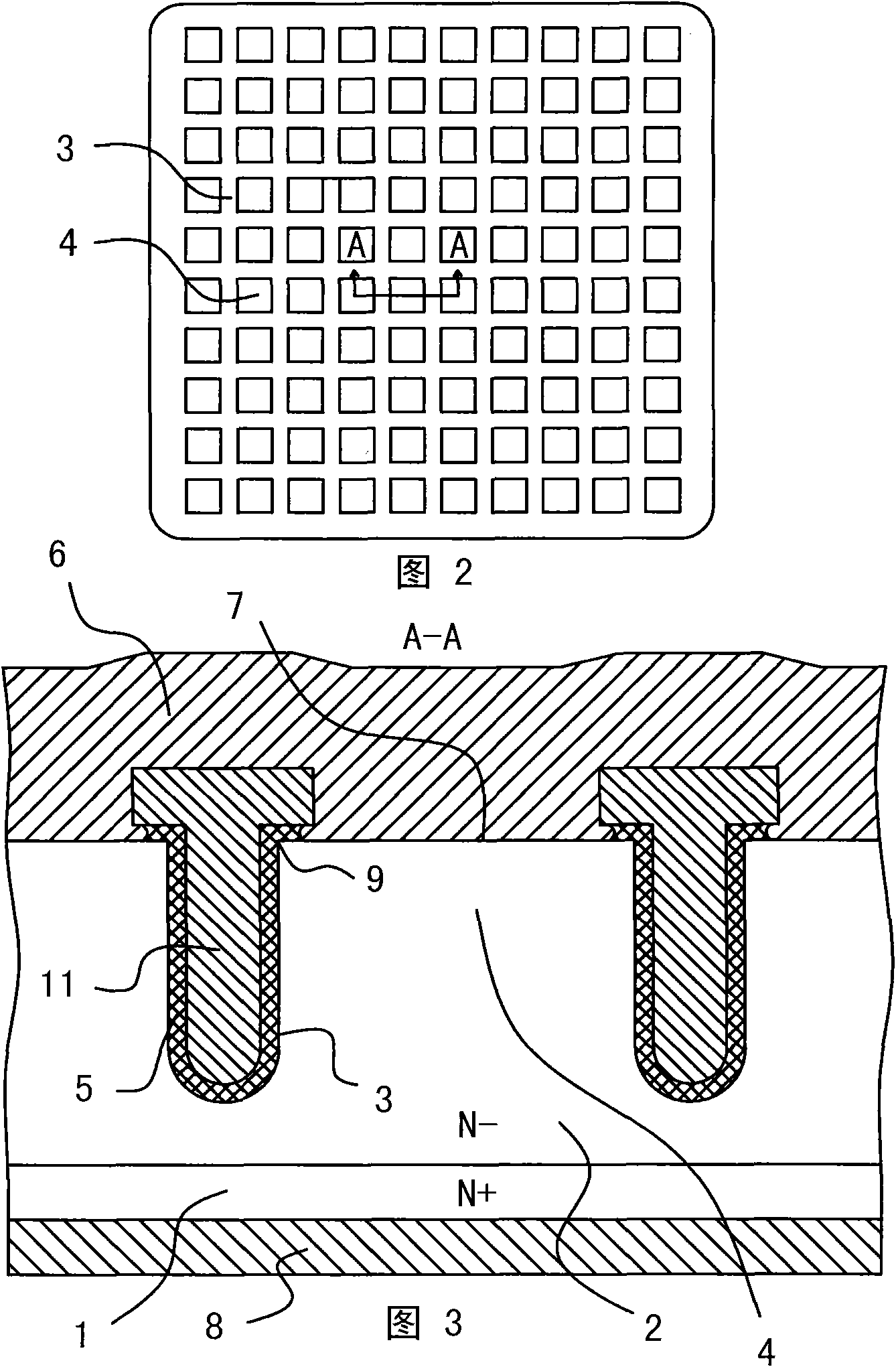 Trench-type Schottky-barrier diode rectifier and preparation method