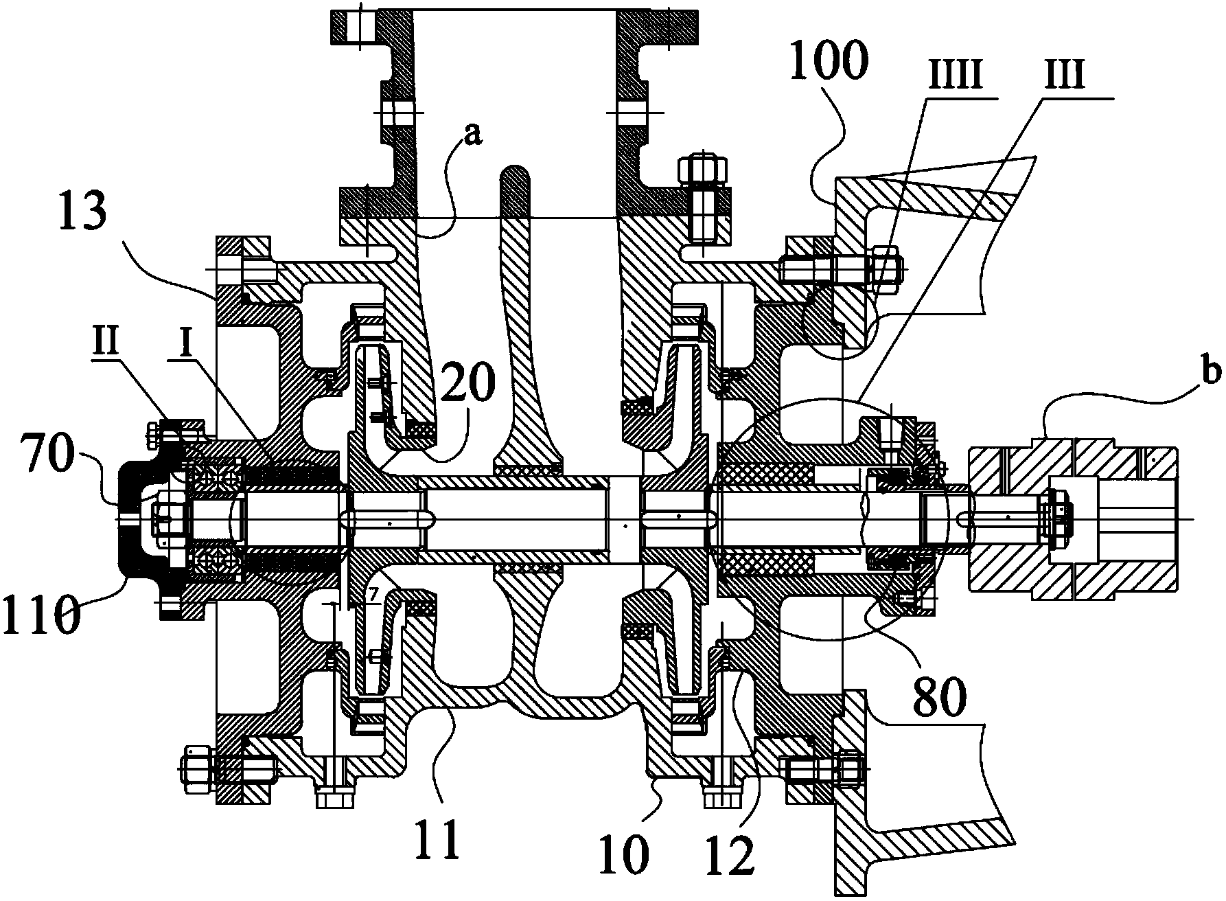 Centrifugal pump with self-lubricating bearing and self-centering function