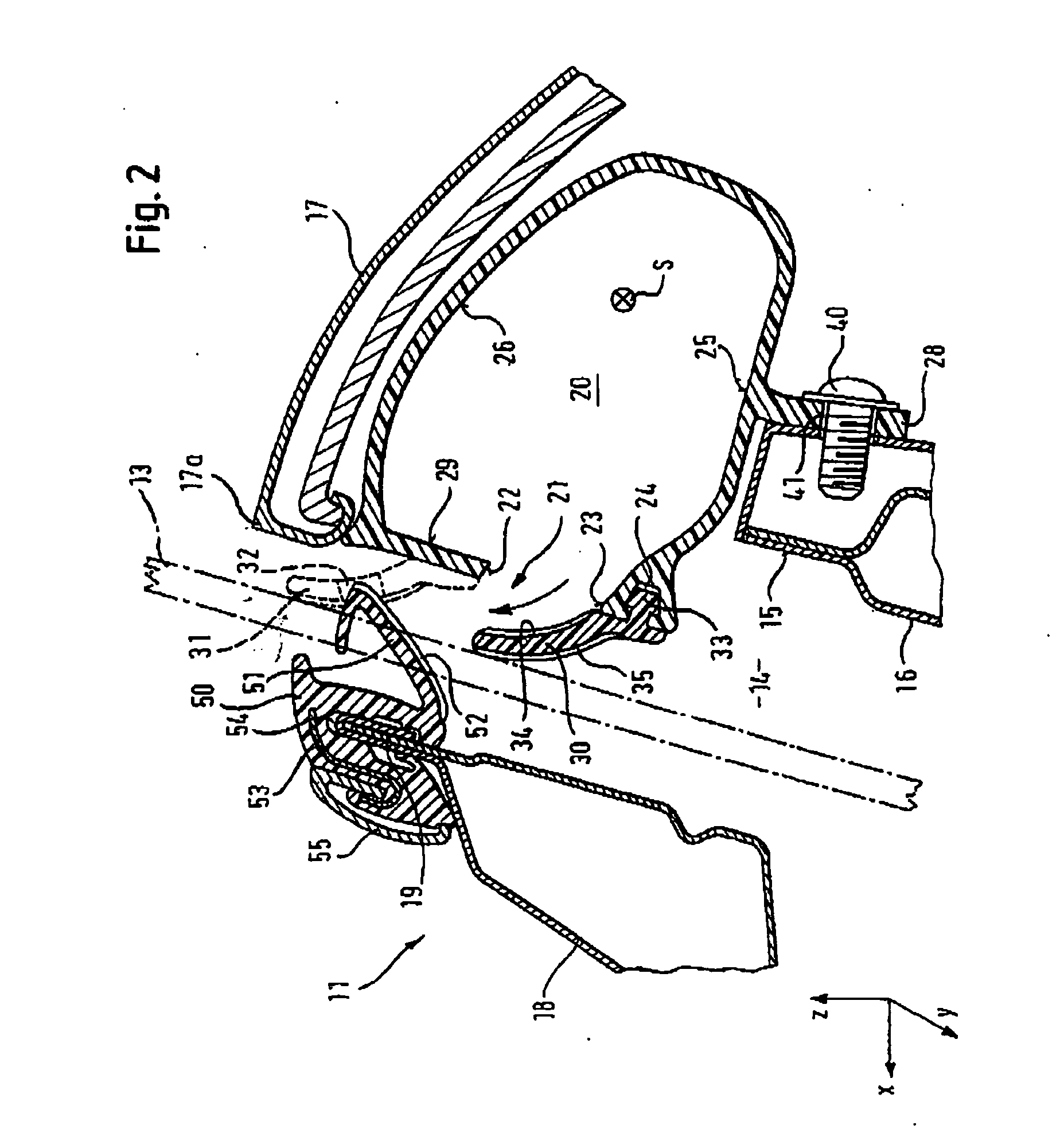 Ventilation component for window panes, especially window panes of a motor vehicle