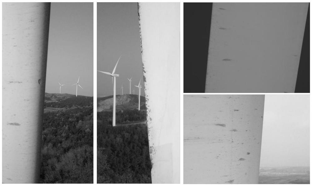 Wind turbine blade image damage detection and positioning method