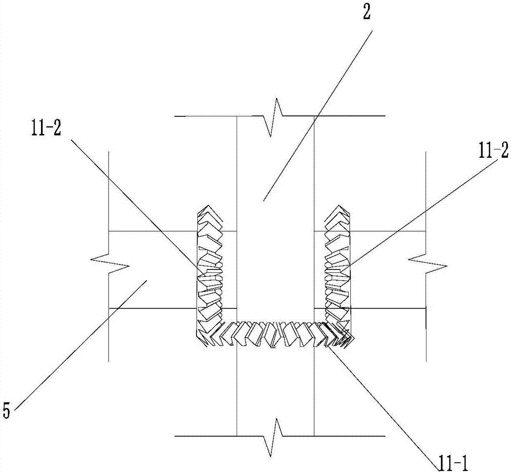 Vertical cement mixing pile forming device and forming construction method