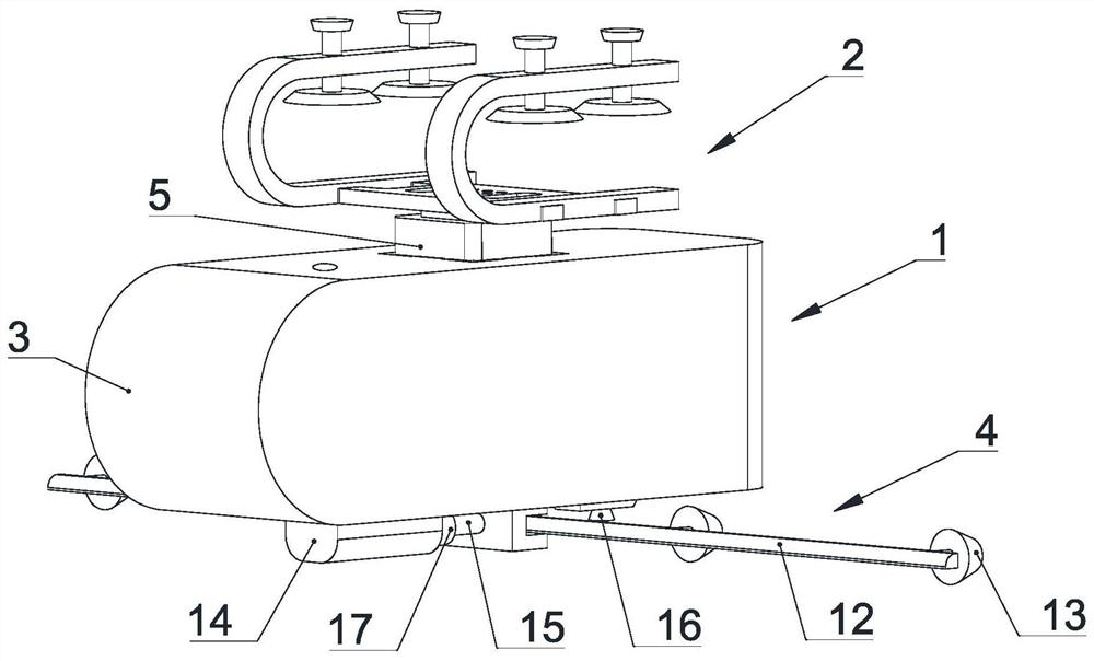 A mounted spraying device suitable for fixed-wing unmanned aerial vehicles and its application method