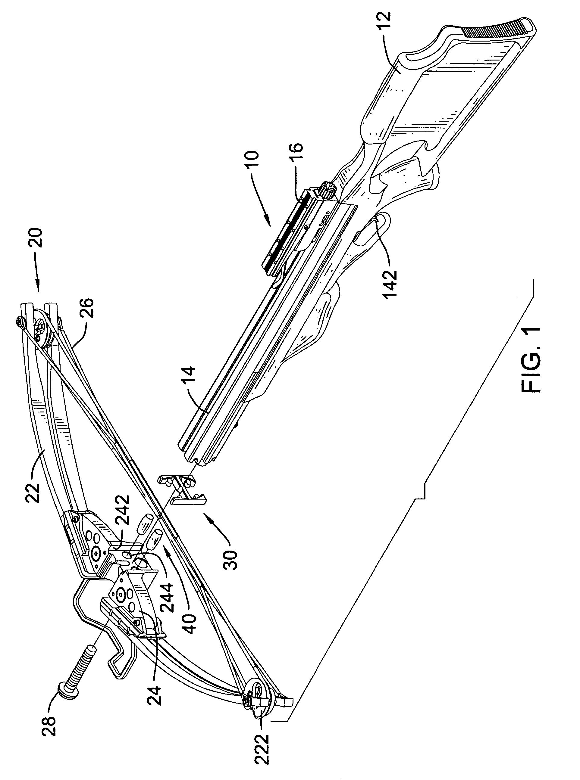 Crossbow with a vibration-damping device