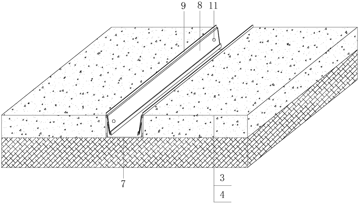Cast-in-place kerbstone for reserved replacement of asphalt concrete pavement and construction method