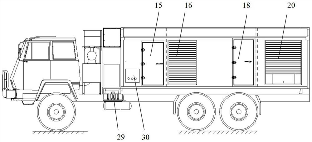 Power supply vehicle for supplying power to outside and working method