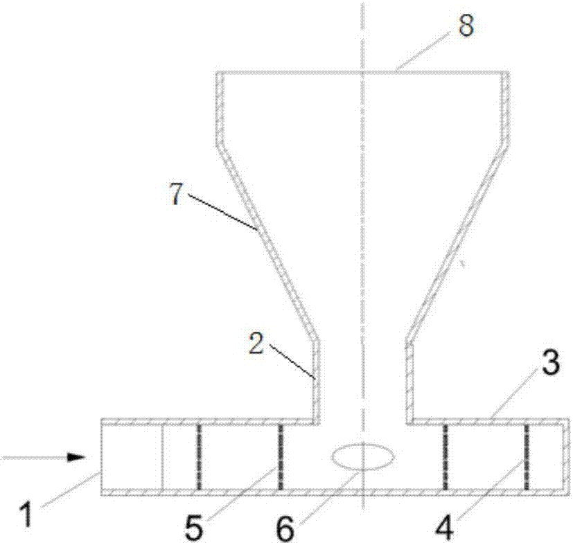 Venturi tube based high-flux hydraulic cavitation reactor and cavitation method