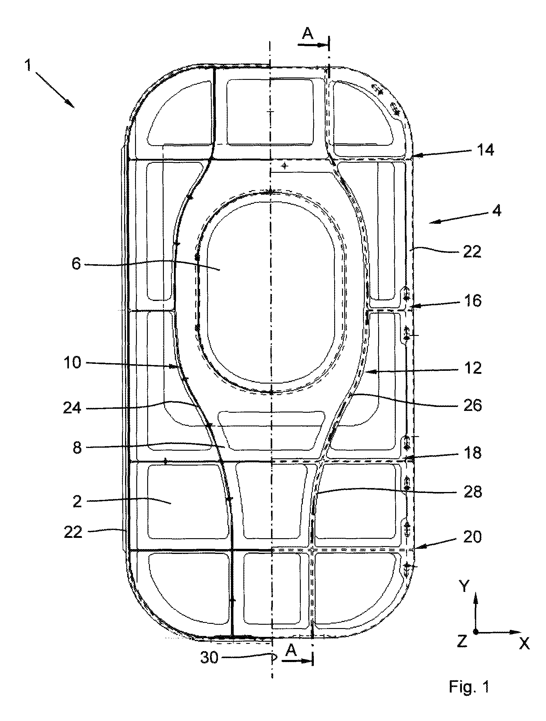 Aircraft door and a method for the manufacture of an aircraft door of this type