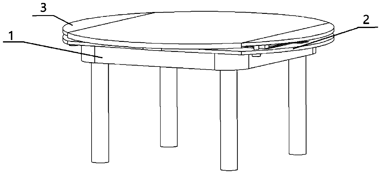 Rotary folding dining table
