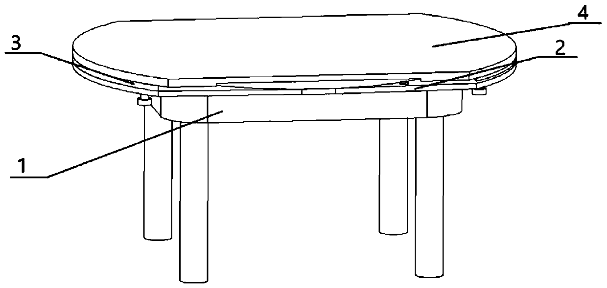 Rotary folding dining table