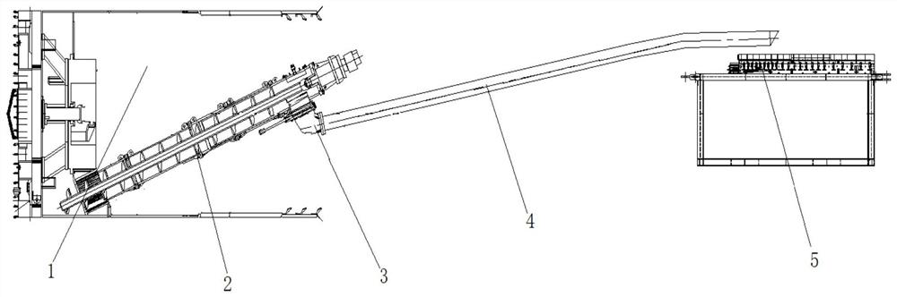 Shield tunneling machine muck conveying device for water-rich stratum