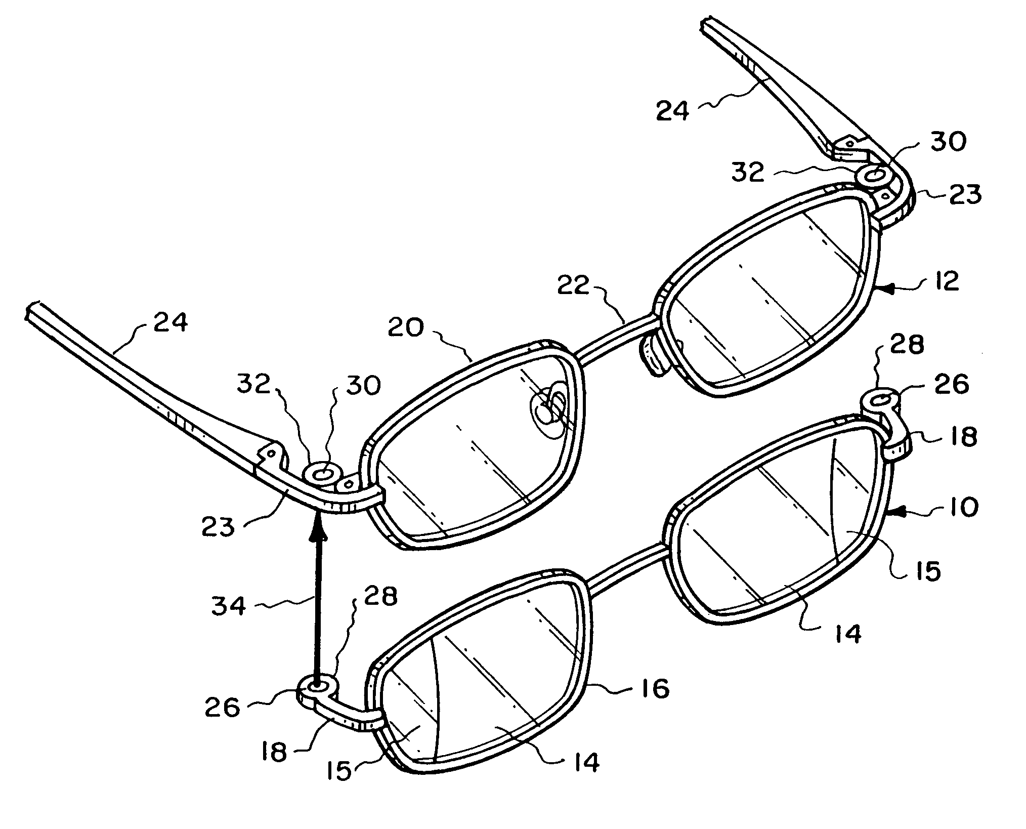 Auxiliary eyewear attachment apparatus