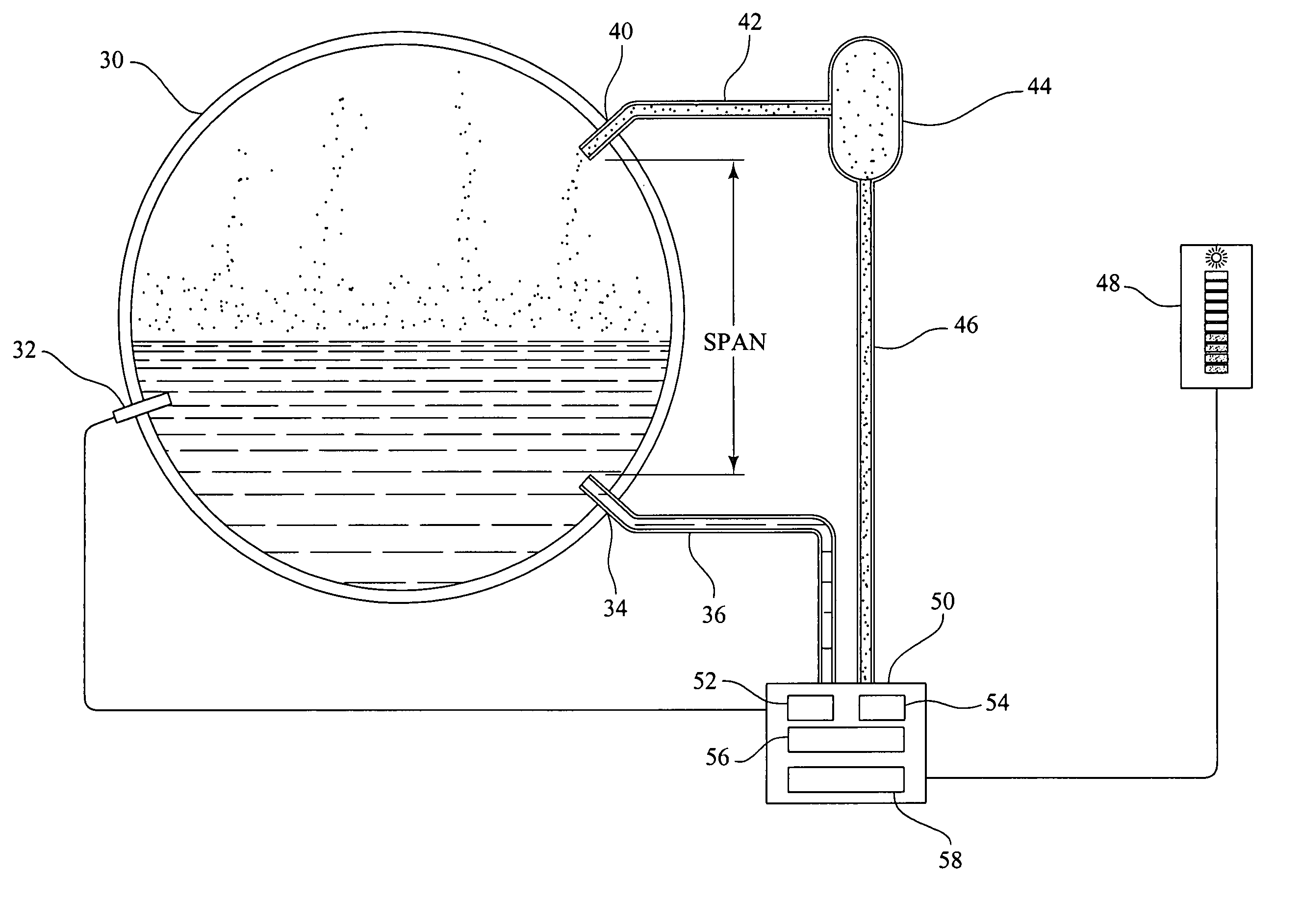 Apparatus and method for determining a liquid level in a steam drum