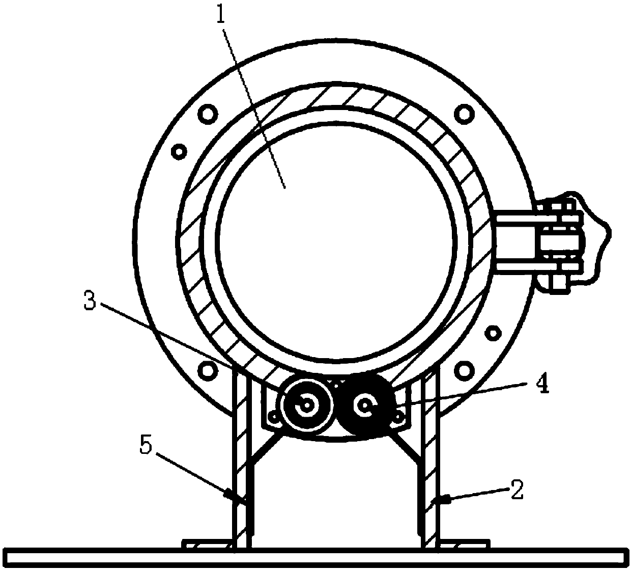 Double-screen-roller discharging mechanism
