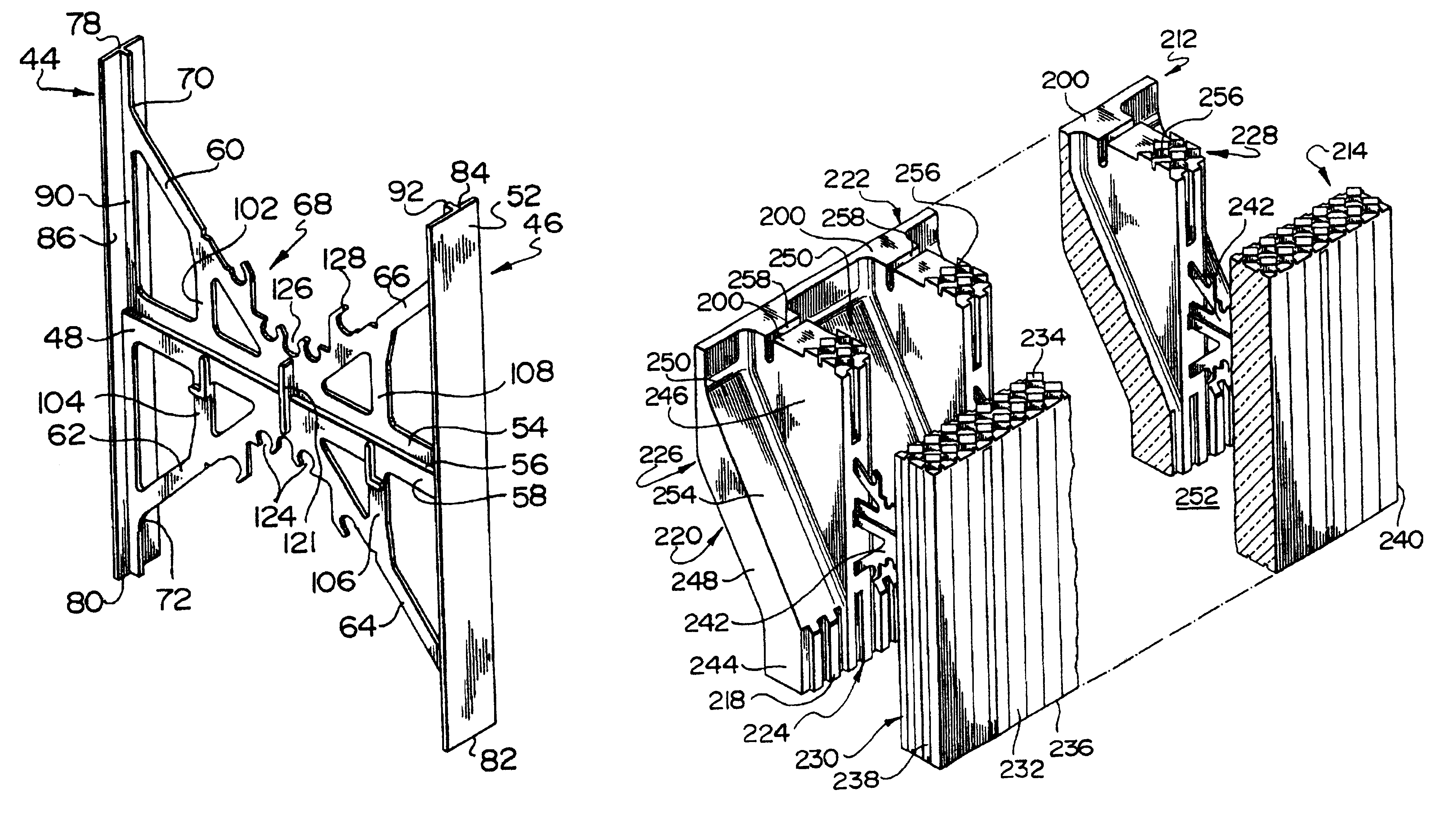 Web member for concrete form walls