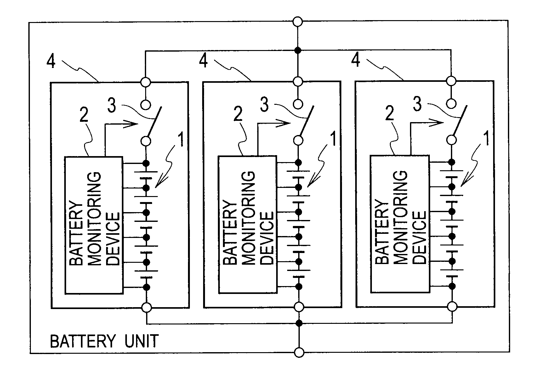 Battery unit and battery system using the battery unit