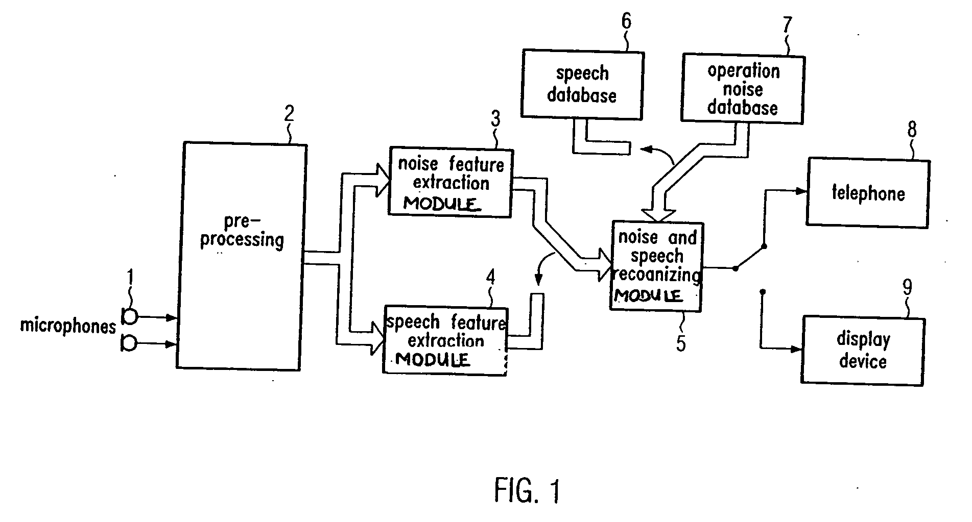 System for automatic recognition of vehicle operating noises