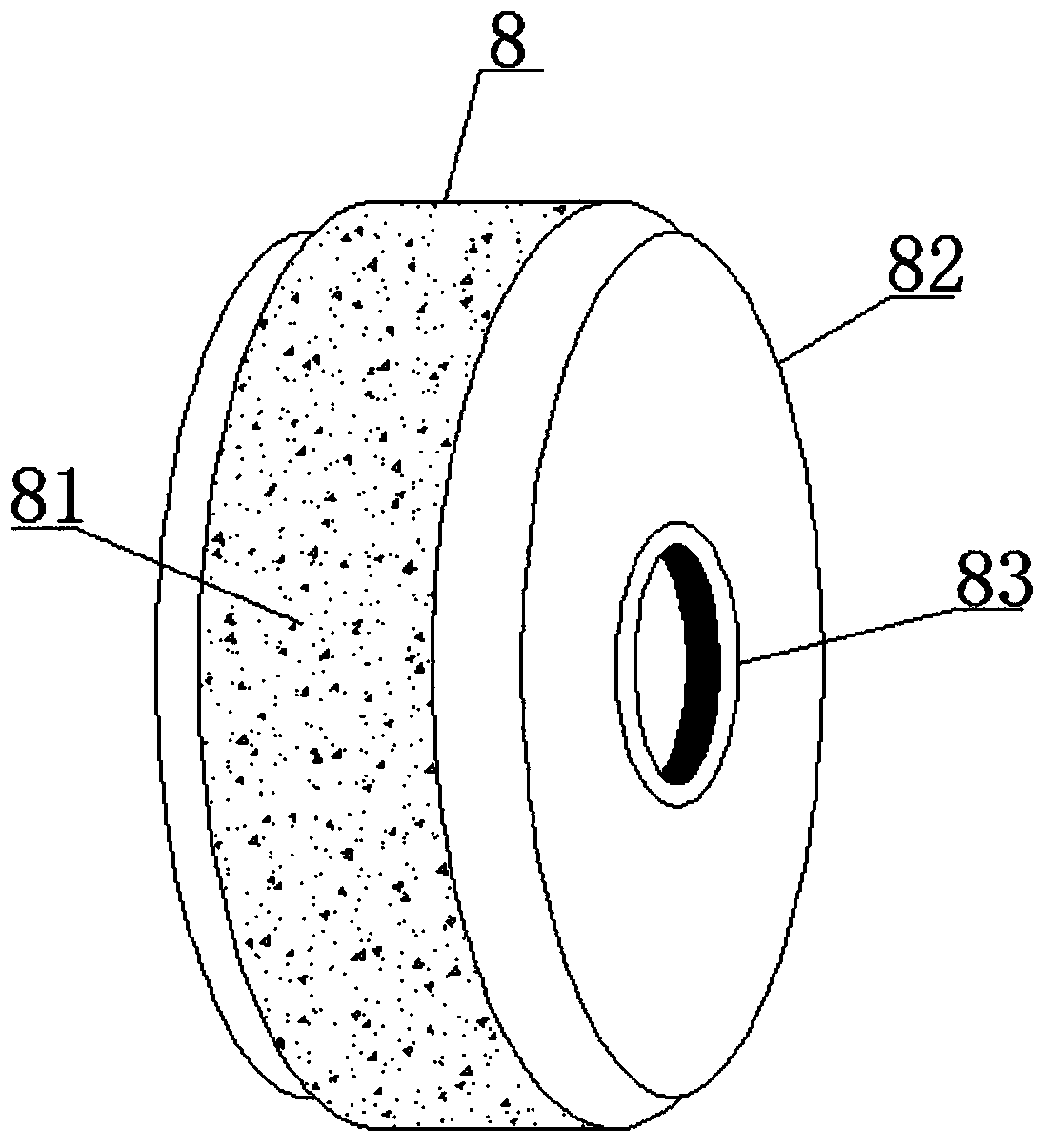 Surface polishing device for machining new energy automobile motor