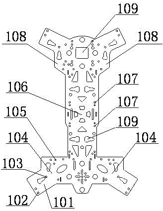 A foldable tilted aeromodel support component