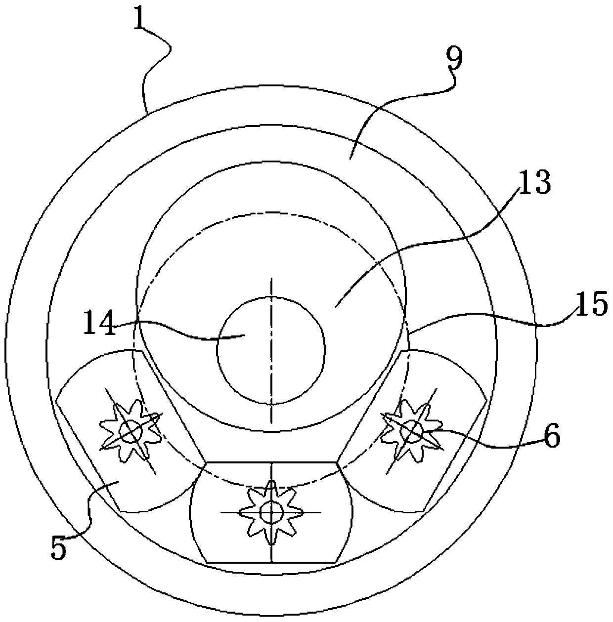 Rotary guiding device for petroleum drilling