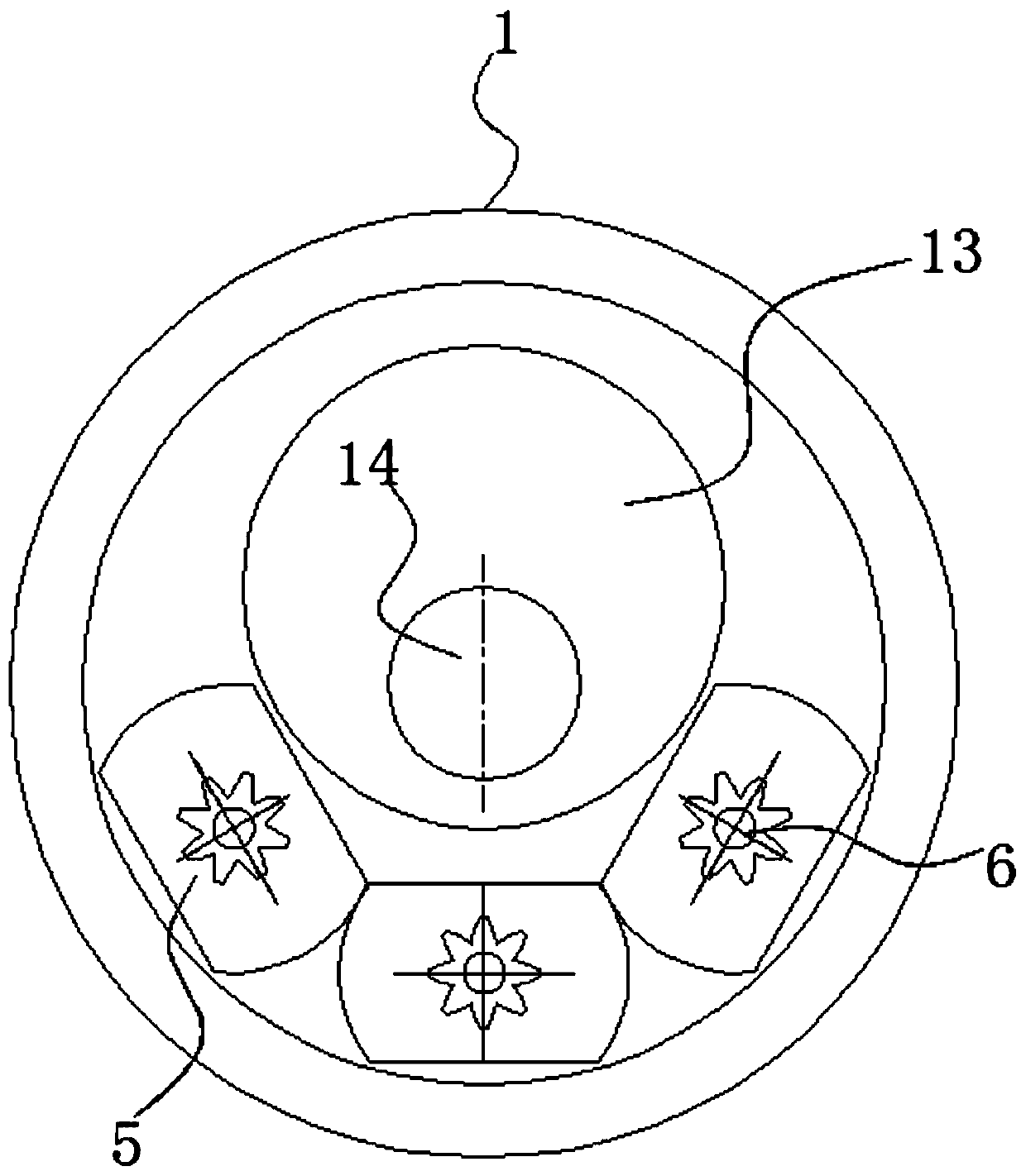 Rotary guiding device for petroleum drilling