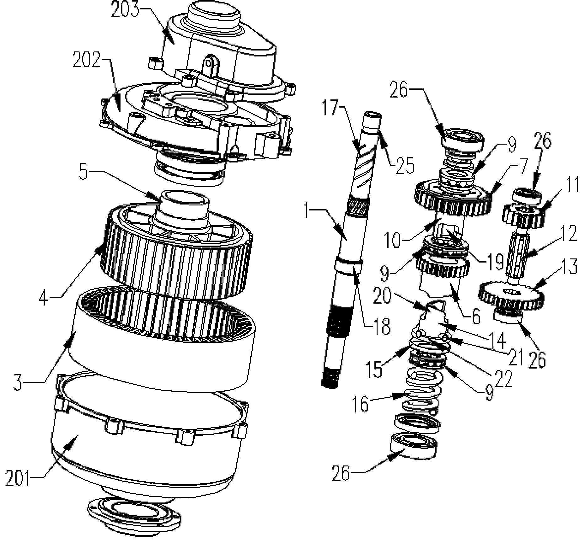 Driving motor for electric car