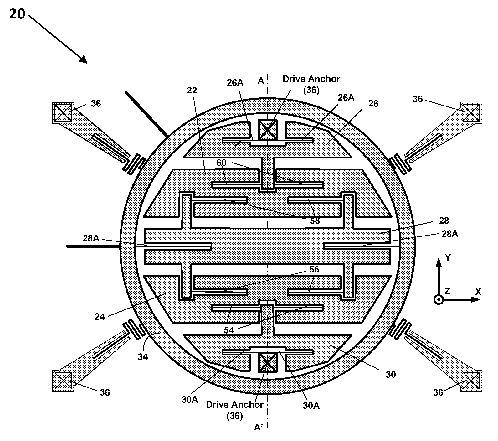 X-Y axis dual-mass tuning fork gyroscope with vertically integrated electronics and wafer-scale hermetic packaging