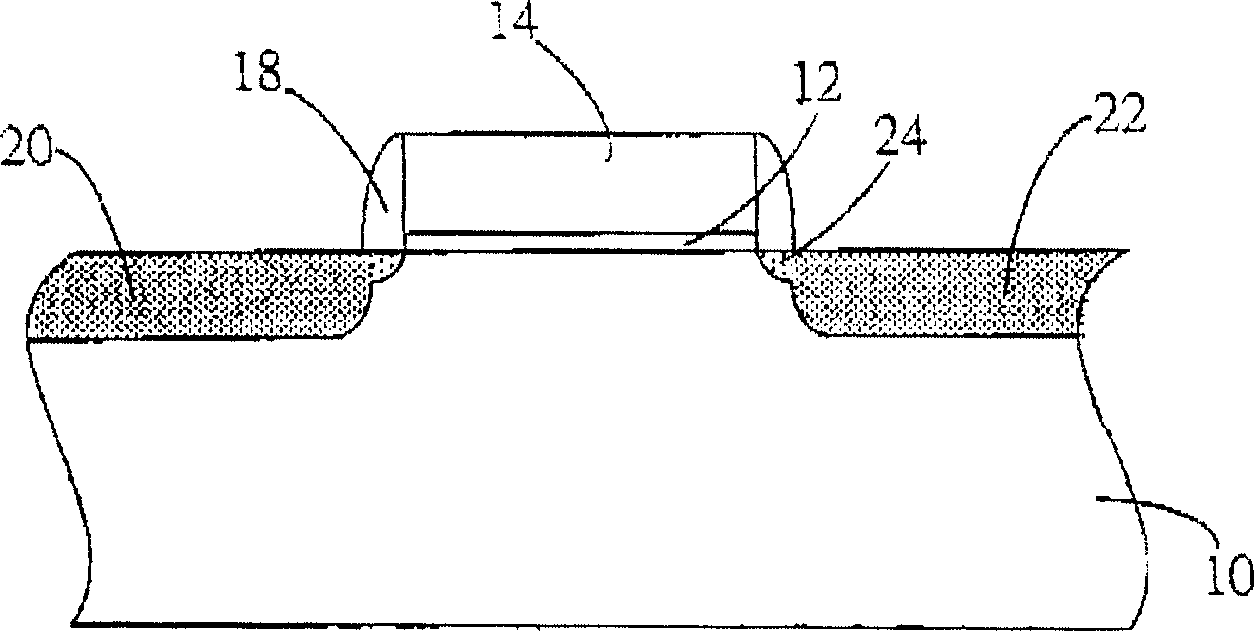 Method of forming light doped drain electrode using side wall polymer grid structure