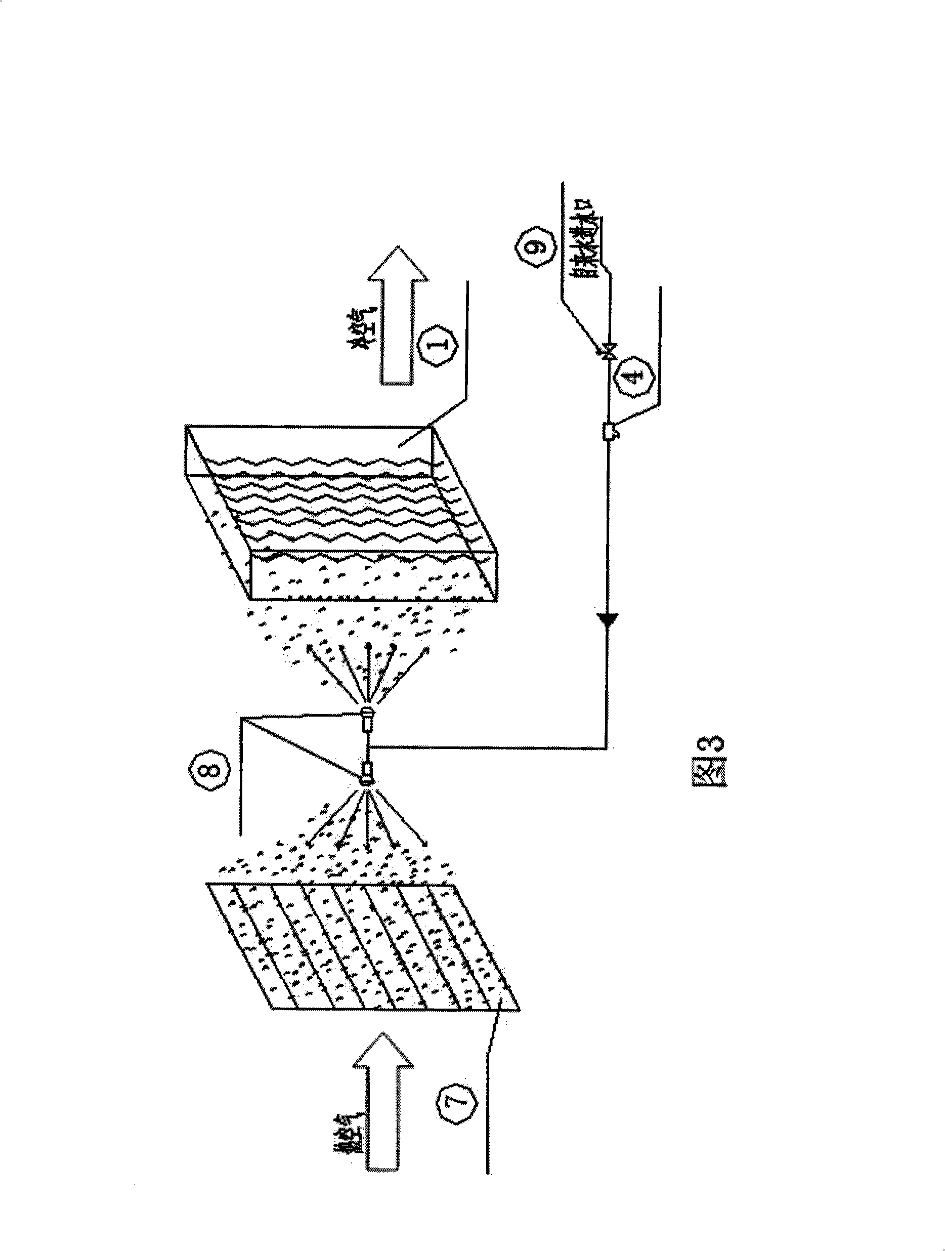 Method and apparatus for cooling air by three-stage vapour cooling