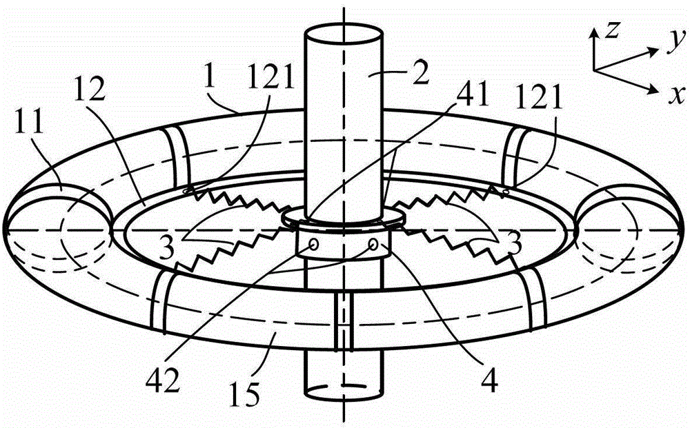 Three-dimensional torus-shaped vector hydrophone