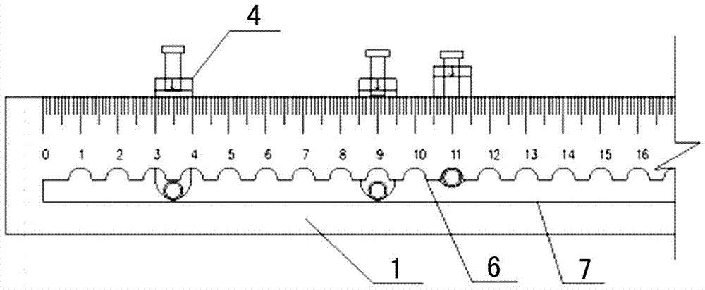 A steel bar measuring and positioning device and its construction method